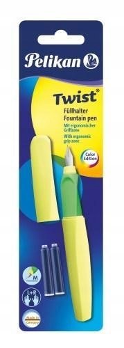 Zdjęcia - Długopis Pelikan Pióro Wieczne Twist P457 M Neon Żółty+2 Naboje 