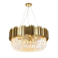 Pipe Organ Crystal Chandelier BRASS - żyrandol kryształowy 60cm