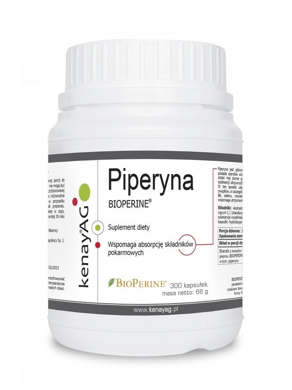 Фото - Вітаміни й мінерали Piperyna (BIOPERINE®) Kenay  - suplement diety(300 kapsułek)
