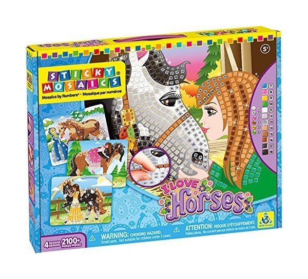 Pipistrello, wyklejane obrazki Sticky Mosaics I Love Horses