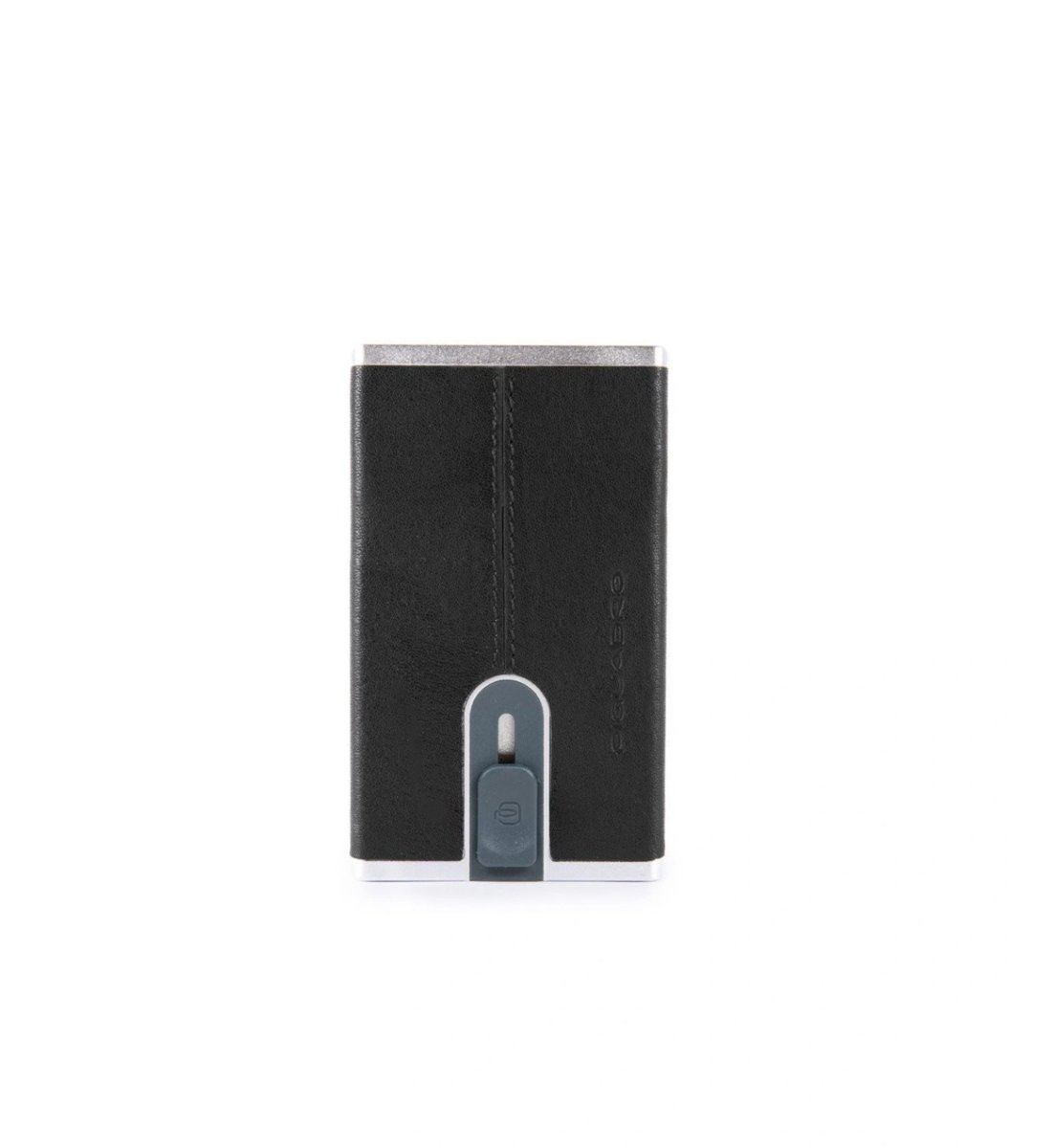 Inny producent Piquadro, Black Square, Leather Card Holder, Square Sliding System, PP4825B3R, Black, For Men