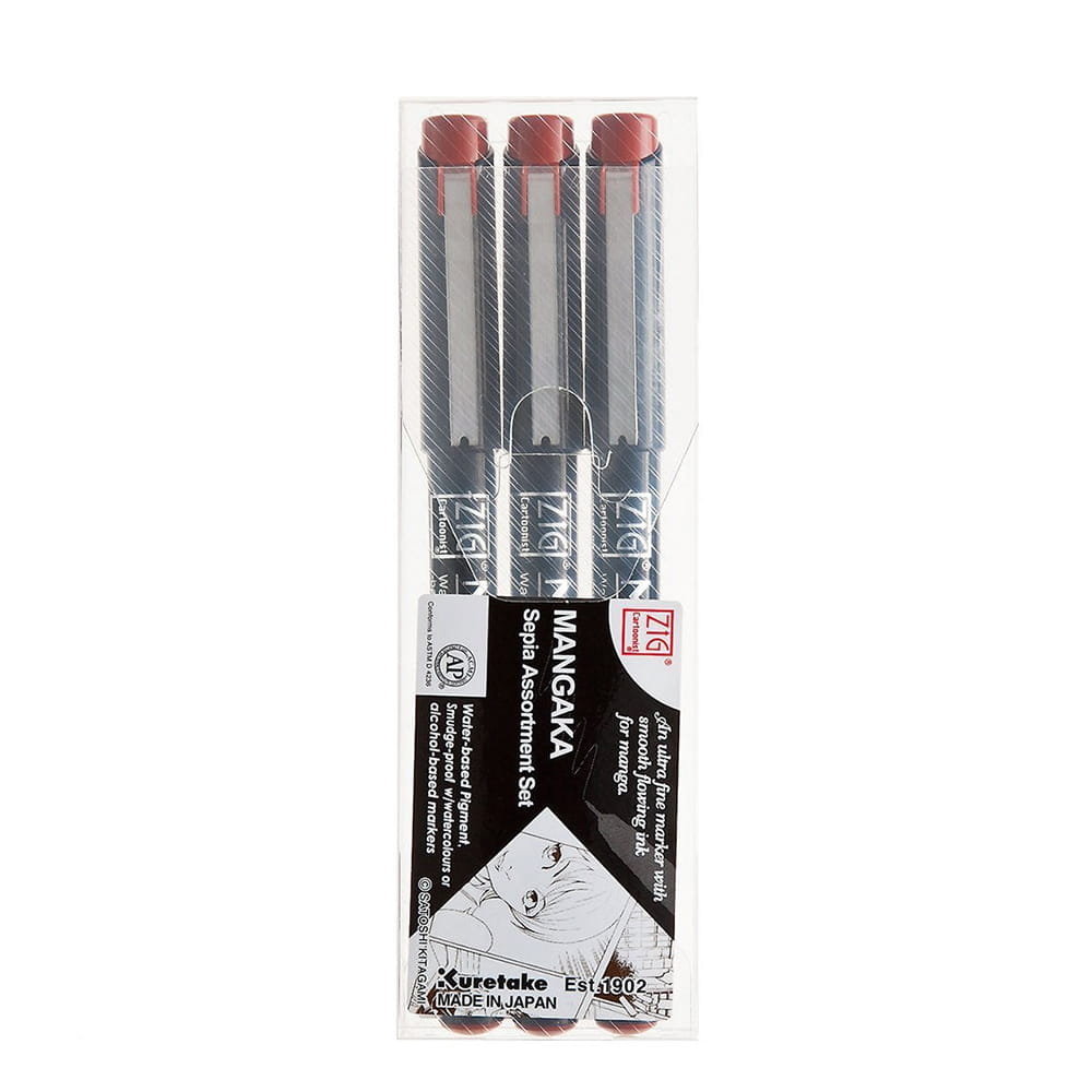 Zig CNM8VBK Cartoonist Mangaka - Set di 8 pezzi