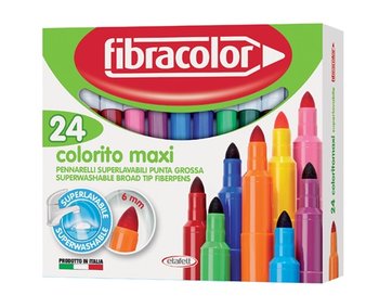Pisaki dwukolorowe FIBRACOLOR Bipunta 24 kolory Fibracolor - Fibracolor