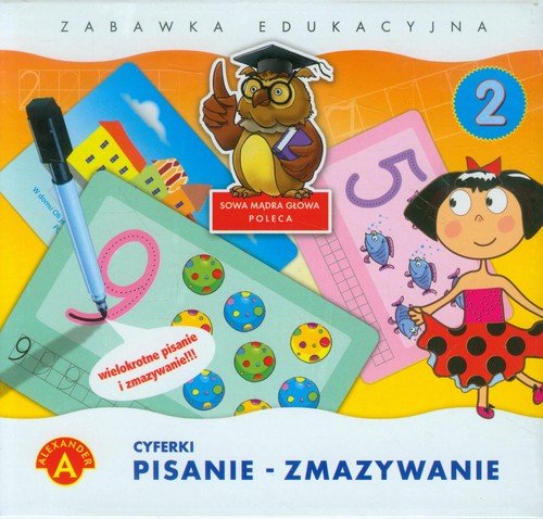 Pisanie-zmazywanie 2 cyferki, gra edukacyjna, Alexander