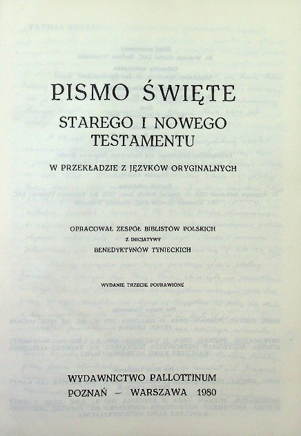 Pismo Święte Starego i Nowego Testamentu - Opracowanie zbiorowe