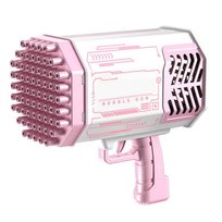 Pistolet do baniek mydlanych Riff Bazooka 88 do zabaw dla dzieci w pomieszczeniach i gier na świeżym powietrzu, różowy Famas