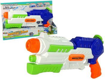 Pistolet Na Wodę 1000ml Biało-Niebieski 45 cm - Lean Toys