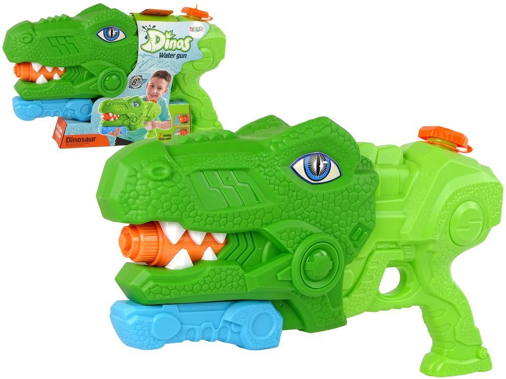 Zdjęcia - Broń zabawkowa LEAN Toys Pistolet Na Wodę Dinozaur Tyranozaur 1400 Ml Zielony Zasięg 8 M 