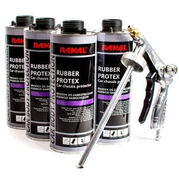 Pistolet!!! Ranal Zestaw Do Konserwacji Podwozia 4L + Pistolet - RANAL