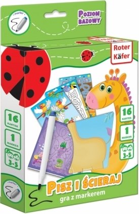 Pisz i ścieraj - poziom podstawowy, gra z markerem, Roter Kafer, gra planszowa