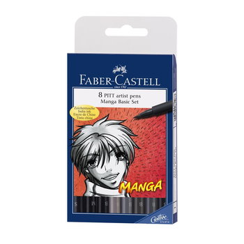 Pitt Artist Pen Manga 8 Kolorów Basic Faber-Castell 167107Fc - Faber-Castell
