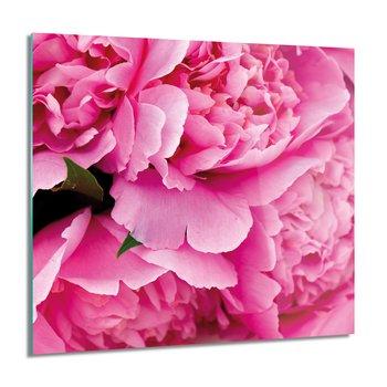 Piwonia róż kwiat obraz szklany na ścianę, 60x60 cm - ArtPrintCave