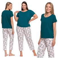 Piżama Damska Dwuczęściowa Wygodna Komfortowa Bawełniana Moraj XXL