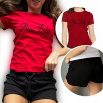 Piżama Damska Koszulka + Szorty BOSS LADY Wzory M