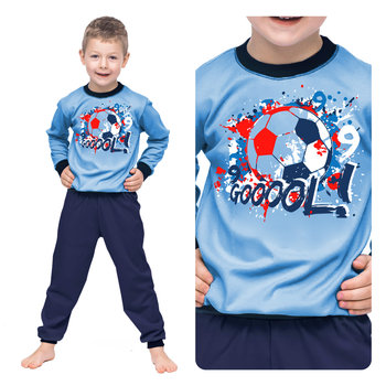Piżama dla dzieci chłopięca ciepła z długim rękawem bawełna 100% z nadrukiem piłka 92 - Inna marka