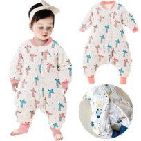 PIŻAMA DLA DZIECI PAJACYK DO SPANIA SWADDLE UP ŚPIWOREK ROZPINANY BAWEŁNA 90