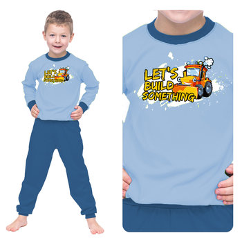 Piżama Dla Dziecka Niebieska Z Koparką Długi Rękaw I Spodnie Prezent Dla Chłopca 104 - Inna marka