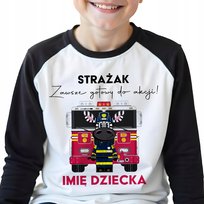 PIŻAMA DZIECIĘCA Czarna Rozmiar 116 cm Personalizwoane ZAWSZE GOTOWY Wzory
