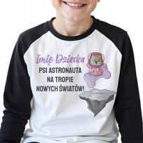 PIŻAMA DZIECIĘCA Czarna Rozmiar 146 cm Personalizwoane PSI ASTRONAUTA Wzory