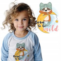 Piżama Dziecięca Niebieska LENIWIEC Sloth Born To Be Wild Wzory 116