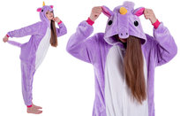 Piżama Kigurumi Onesie Jednorożec Fioletowy, Rozmiar M