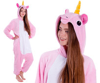 Piżama Kigurumi Onesie Jednorożec Różowy, Rozmiar XL