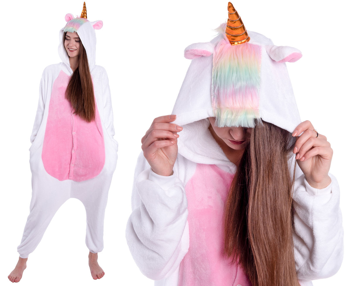 Piżama Kigurumi Onesie Jednorożec Złoty Róg Rozmiar S Bestomi