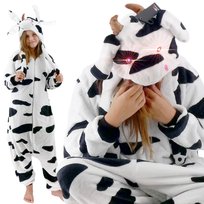 PIŻAMA KIGURUMI ONESIE LED RUCHOME USZKA KROWA 115