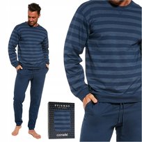 Piżama męska bawełniana długi rękaw CORNETTE 117/235 Loose 11 jeans 5XL CORNETTE