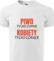 Piżama Męska Biała Koszulka + Szare Spodenki  TYLKO ZIMNE Wzory Rozm L