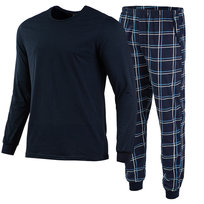 Piżama męska długa HEYO HPM014 granatowa-M