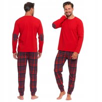 Piżama Męska Długa Spodnie W Kratę Prezent Na Święta Klasyczna Moraj Xxl