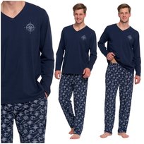 Piżama Męska Dwuczęściowa Długi Rękaw i Spodnie Wygodna Stylowa Moraj XXL