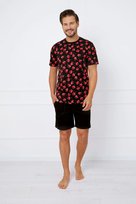 Piżama męska krótki rękaw, krótkie spodnie Cherry M Italian Fashion