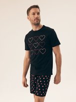 Piżama męska Sweet Henderson | czarny, różowy M HENDERSON
