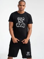 PIŻAMA MĘSKA ZESTAW KOMPLET MIŚ MISIE Bawełniana Czarna MyStars Teddy 2XL