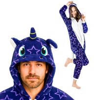 Piżama Onesie Kigurumi Kostium Gwiazdki Jednorożec XXL: 185 - 195cm
