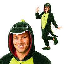 Piżama Onesie Kigurumi Kostium Przebranie Dinozaur S: 145-155cm