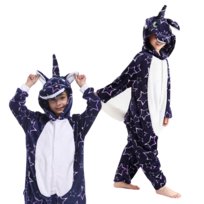 Piżama Onesie Kigurumi Kostium Przebranie Gwiazdki Jednorożec Dzieci 115 - 125cm
