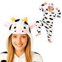 Piżama Onesie Kigurumi Kostium Przebranie Krowa M: 155-165cm
