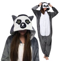 Piżama Onesie Kigurumi Kostium Przebranie Lemur L: 165 - 175cm