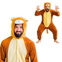 Piżama Onesie Kigurumi Kostium Przebranie Lew S: 145 - 155cm