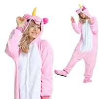 Piżama Onesie Kigurumi Kostium Przebranie Różowy Jednorożec M: 155-165cm