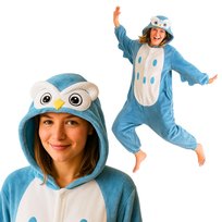 Piżama Onesie Kigurumi Kostium Przebranie Sowa S: 145-155cm