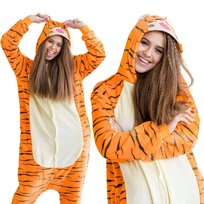 Piżama Onesie Kigurumi Kostium Przebranie Tygrysek S: 145-155cm