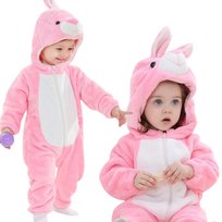 Piżama Onesie Kostium Przebranie Śpiochy Różowy Króliczek 80: 65-75 cm