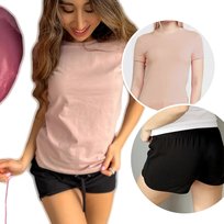 Piżama Różowa Damska Bawełniana Koszulka Szorty M