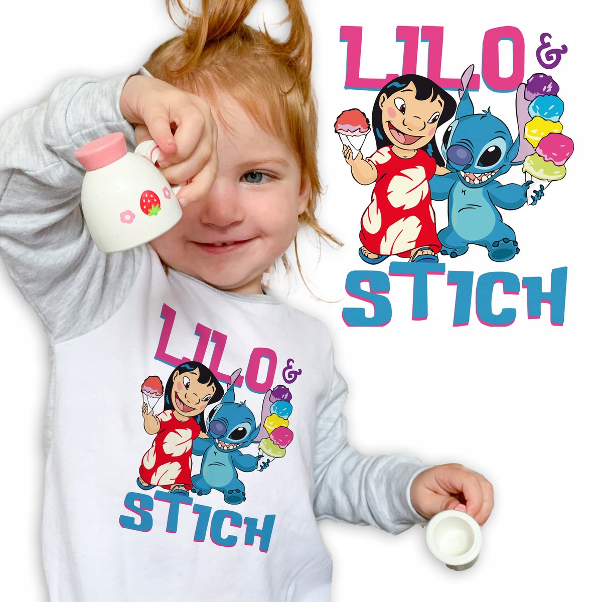 Stitch Rzeczy Piżama Szara LILO & STITCH Bajka Prezent Dla Dziecka Na Święta Wz - 146 ...