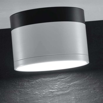 Plafon LAMPA sufitowa 2273631 Candellux okrągła OPRAWA metalowa LED 9W 4000K downlight biały czarny - Candellux
