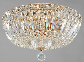 Plafon LAMPA sufitowa BASFOR MODIA100-CL-03-G kryształowa OPRAWA glamour plafoniera crystal złota przezroczysta - Maytoni